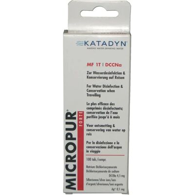 Katadyn Micropur Forte MF 1T DCCNA - Comprimés purifiants - Publicité Katadyn Micropur Forte MF 1T DCCNA - Comprimés purifiants - Publicité