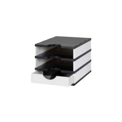 Organizzatore da scrivania Styro 268-0103.0905s - A4, Impilabile, Resistente, Nero/Bianco Organizzatore da scrivania Styro 268-0103.0905s - A4, Impilabile, Resistente, Nero/Bianco