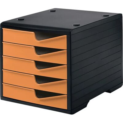 styro Apricot A4 Schubladenbox mit 5 Schubladen styro Apricot A4 Schubladenbox mit 5 Schubladen