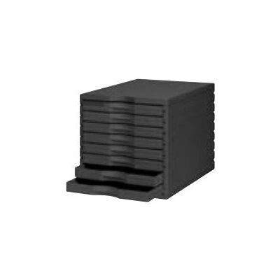 Styro - Styrotop A4 8-Fächer - Schwarz - Büro Schubladenbox Styro - Styrotop A4 8-Fächer - Schwarz - Büro Schubladenbox