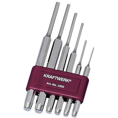 KRAFTWERK 3350 Punch/Nagelset - 6-teilig, 2-8mm, Schweizer Qualität KRAFTWERK 3350 Punch/Nagelset - 6-teilig, 2-8mm, Schweizer Qualität