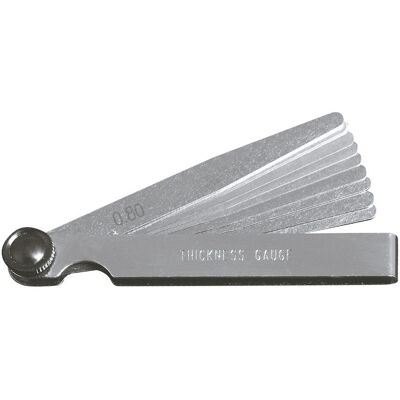 KRAFTWERK Modell 2974 Feeler Gauge - Edelstahl, 0,05-0,8mm, 10 Stück KRAFTWERK Modell 2974 Feeler Gauge - Edelstahl, 0,05-0,8mm, 10 Stück