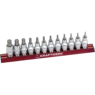 KRAFTWERK 325099 Jeu de douilles - Chrome vanadium de haute qualité, Magnétique, 12 Torx, Rail 300mm - Publicité KRAFTWERK 325099 Jeu de douilles - Chrome vanadium de haute qualité, Magnétique, 12 Torx, Rail 300mm - Publicité