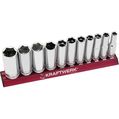 Kraftwerk 201990 Steckschlüsselsatz - 8-22mm, Magnetisch, 3/8" Kraftwerk 201990 Steckschlüsselsatz - 8-22mm, Magnetisch, 3/8"