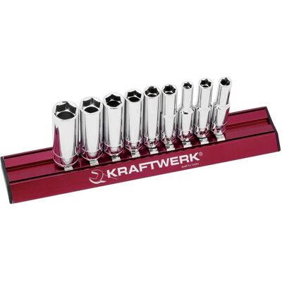 KRAFTWERK 101599 Steckschlüsselsatz - 9-teilig mit Magnetischer Aluminiumschiene KRAFTWERK 101599 Steckschlüsselsatz - 9-teilig mit Magnetischer Aluminiumschiene