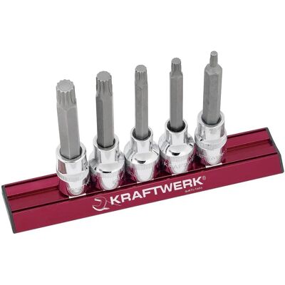 KRAFTWERK 338099 Schraubbits - 5-tlg., Magnetisch, M5-M12 KRAFTWERK 338099 Schraubbits - 5-tlg., Magnetisch, M5-M12