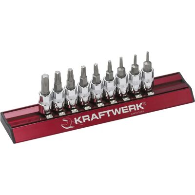 KRAFTWERK 115099 Steckschlüssel Set - 9-teilig 1/4" magnetische Bits KRAFTWERK 115099 Steckschlüssel Set - 9-teilig 1/4" magnetische Bits
