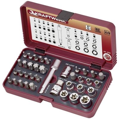 KRAFTWERK 3792 37-Set de Bits Torx XZN et Douilles - Boîte à Outils - Publicité KRAFTWERK 3792 37-Set de Bits Torx XZN et Douilles - Boîte à Outils - Publicité