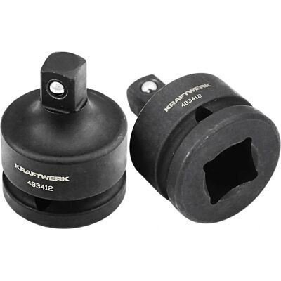 KRAFTWERK - 483412 - 1/2 Zoll Antrieb - 1/2 Zoll Reduzierstück - Steckadaptor KRAFTWERK - 483412 - 1/2 Zoll Antrieb - 1/2 Zoll Reduzierstück - Steckadaptor
