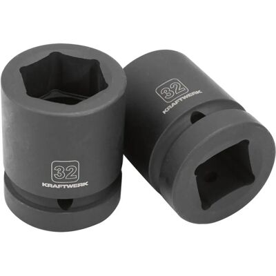 KRAFTWERK 581320 Impact-Sockel - Tiefe Schlag-Stecknuss 32 mm KRAFTWERK 581320 Impact-Sockel - Tiefe Schlag-Stecknuss 32 mm