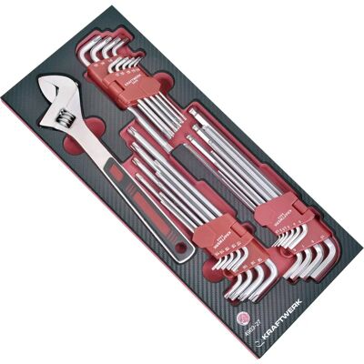 KRAFTWERK 4903-27 Mechaniker-Werkzeugsatz - Winkel- & Torx-Schlüssel, Schweizer Qualität KRAFTWERK 4903-27 Mechaniker-Werkzeugsatz - Winkel- & Torx-Schlüssel, Schweizer Qualität