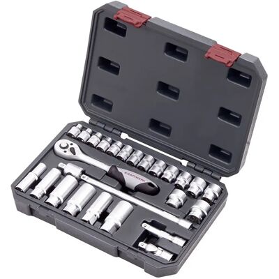 Set di chiavi a bussola Kraftwerk 204.102.100 - 26 pezzi, Linea Base, 3/8" Set di chiavi a bussola Kraftwerk 204.102.100 - 26 pezzi, Linea Base, 3/8"