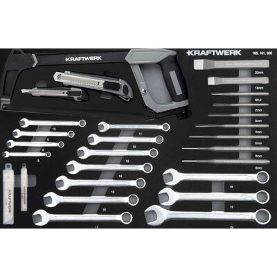 KRAFTWERK 105.102.019 Mechaniker Werkzeugset - 46 Teile KRAFTWERK 105.102.019 Mechaniker Werkzeugset - 46 Teile