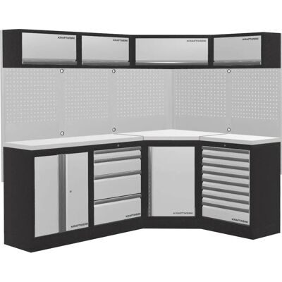 KRAFTWERK 3964NIX Garage Schrank - Edelstahl Werkstatt-Schrankwand KRAFTWERK 3964NIX Garage Schrank - Edelstahl Werkstatt-Schrankwand