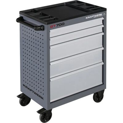 Kraftwerk Modell 101.115.100 Werkzeugwagen - 5 Schubladen Stahl-Arbeitswagen Kraftwerk Modell 101.115.100 Werkzeugwagen - 5 Schubladen Stahl-Arbeitswagen