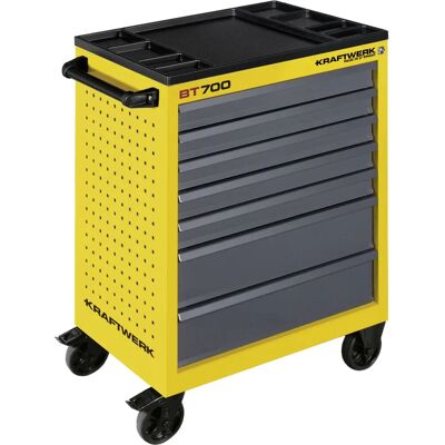KRAFTWERK - BT 700 - Gelb - 7 Schubladen - Werkzeugwagen KRAFTWERK - BT 700 - Gelb - 7 Schubladen - Werkzeugwagen