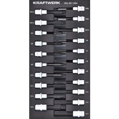 KRAFTWERK 105.301.004 Steckschlüssel-Set - 21-teiliges Werkzeug KRAFTWERK 105.301.004 Steckschlüssel-Set - 21-teiliges Werkzeug