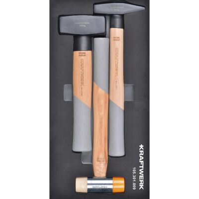 KRAFTWERK 105.301.009 Hammer-Set - Schwarz, Grau, Holz KRAFTWERK 105.301.009 Hammer-Set - Schwarz, Grau, Holz
