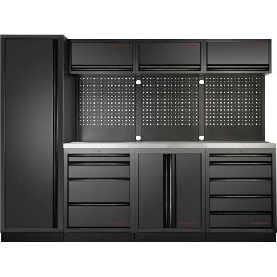 KRAFTWERK - MOBILIO BLK Kombi Lochwand Edelstahl - Edelstahl - Kombi Lochwand - Garage Wandstorage KRAFTWERK - MOBILIO BLK Kombi Lochwand Edelstahl - Edelstahl - Kombi Lochwand - Garage Wandstorage