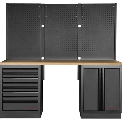 KRAFTWERK - MOBILIO BLK Kombi Lochwand Buche - Buche Multiplex - Garage Schrank KRAFTWERK - MOBILIO BLK Kombi Lochwand Buche - Buche Multiplex - Garage Schrank