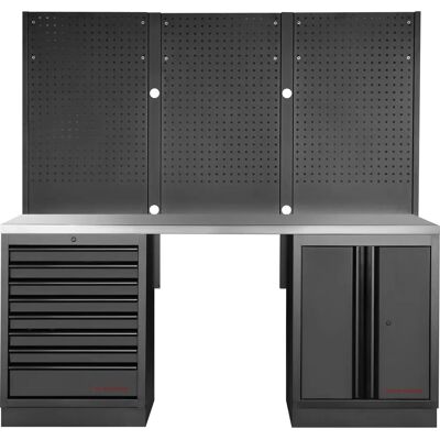KRAFTWERK 3964K-BLK-003-IX Schwarz 8-Schubladen Schrank KRAFTWERK 3964K-BLK-003-IX Schwarz 8-Schubladen Schrank
