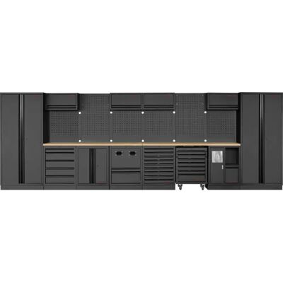 KRAFTWERK - 3964Q-BLK - Schwarz - Werkstatt-Schrank KRAFTWERK - 3964Q-BLK - Schwarz - Werkstatt-Schrank