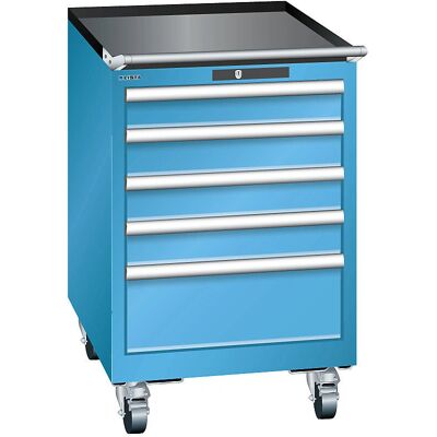 LISTA Stahl-Schranksystem - 5 Schubladen - 890x572mm - Hellblau LISTA Stahl-Schranksystem - 5 Schubladen - 890x572mm - Hellblau