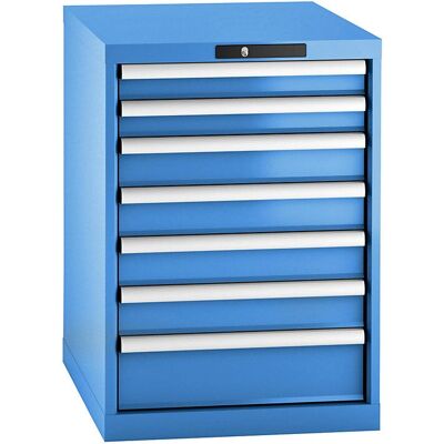 LISTA Leichter blauer Stahlschrank - 7 Schubladen - Schwerlast LISTA Leichter blauer Stahlschrank - 7 Schubladen - Schwerlast