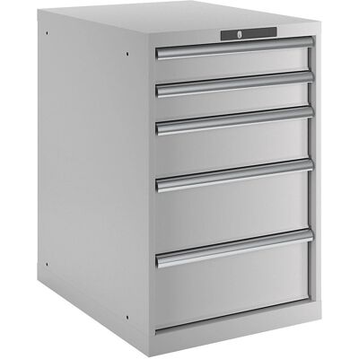 LISTA Hellgrauer 5-Drawer Schrank - Storage Cabinet LISTA Hellgrauer 5-Drawer Schrank - Storage Cabinet