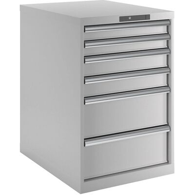 LISTA Hellgrauer 6-Drawer Schrank - Stauraum Möbel LISTA Hellgrauer 6-Drawer Schrank - Stauraum Möbel