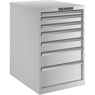 LISTA Gabinete de 7 Cajones Gris Claro - Mueble de Almacenamiento LISTA Gabinete de 7 Cajones Gris Claro - Mueble de Almacenamiento