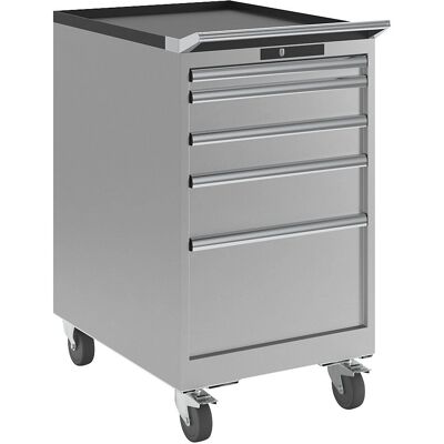 LISTA Stahl Aktenschrank - Hellgrau, 5 Schubladen - Aktenregal LISTA Stahl Aktenschrank - Hellgrau, 5 Schubladen - Aktenregal