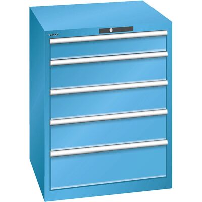 LISTA Stahl-Speicherschrank - Hellblau, 5 Schubladen LISTA Stahl-Speicherschrank - Hellblau, 5 Schubladen