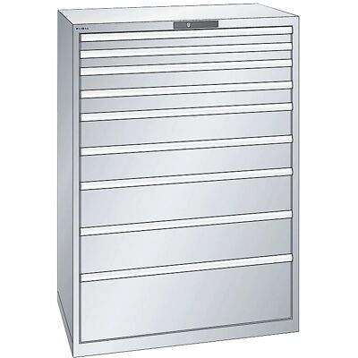 Lista Stahlschrank 1450x1023mm 9 Schubladen Hellgrau Lista Stahlschrank 1450x1023mm 9 Schubladen Hellgrau
