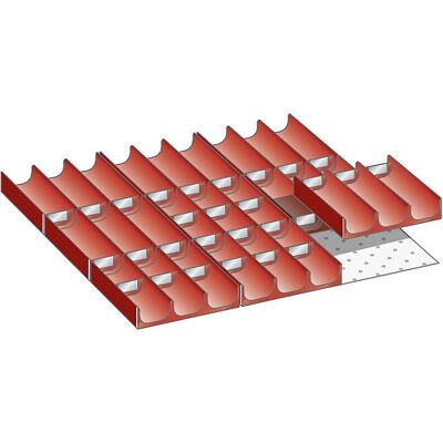 LISTA Schubladenteiler-Set - 50 mm - Rot - Organizer LISTA Schubladenteiler-Set - 50 mm - Rot - Organizer