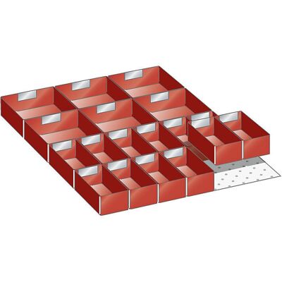 LISTA Schubladenorganizer - Kunststoffeinlegeboxen 564x725mm, 75mm hoch LISTA Schubladenorganizer - Kunststoffeinlegeboxen 564x725mm, 75mm hoch