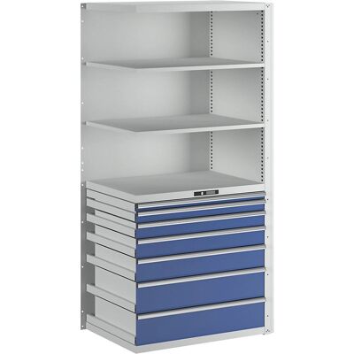 LISTA Hellgraues Stauraumregal - Storage Cabinet LISTA Hellgraues Stauraumregal - Storage Cabinet