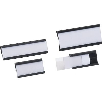 LISTA Etikettenhalter - 20 Stück, 27x12mm, Schwarz - Etikettenhalter LISTA Etikettenhalter - 20 Stück, 27x12mm, Schwarz - Etikettenhalter