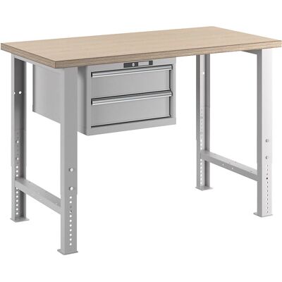 LISTA Hellgraues Modulares Arbeitstisch - 740-1090 mm Höhe, 1500 mm Breite LISTA Hellgraues Modulares Arbeitstisch - 740-1090 mm Höhe, 1500 mm Breite