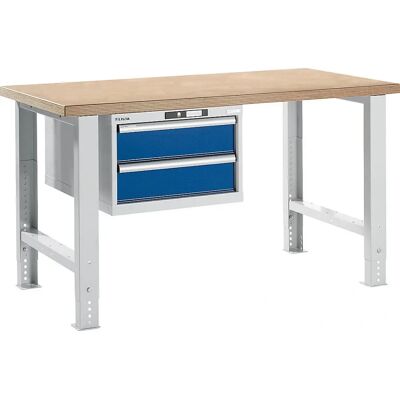 LISTA Modulares Werkbank-System - Höhe 740-1090mm, 2-Schubladen-Schrank, 1500mm breit LISTA Modulares Werkbank-System - Höhe 740-1090mm, 2-Schubladen-Schrank, 1500mm breit