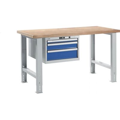 LISTA Modulare Werkbank mit Schubladen - 1500mm Graue Oberfläche LISTA Modulare Werkbank mit Schubladen - 1500mm Graue Oberfläche