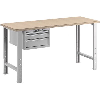 LISTA Banco de trabajo modular - Altura ajustable 740-1090mm - 3 cajones LISTA Banco de trabajo modular - Altura ajustable 740-1090mm - 3 cajones