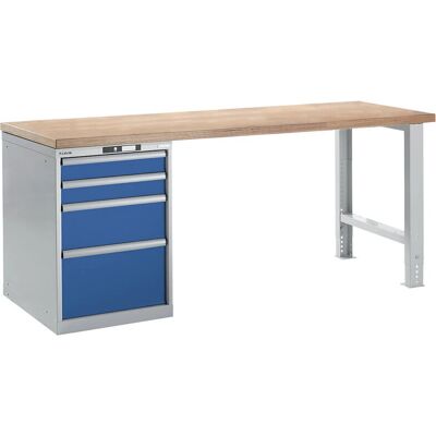 LISTA Werkbank - Modulares System, 840mm, 2000mm, Blau LISTA Werkbank - Modulares System, 840mm, 2000mm, Blau