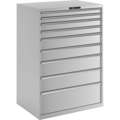 LISTA Stahl Schrank - 9 Schubladen - Hellgrau LISTA Stahl Schrank - 9 Schubladen - Hellgrau