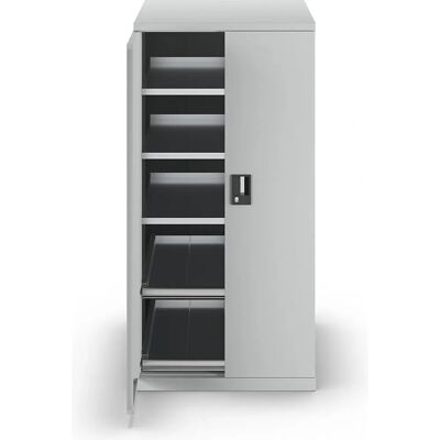 LISTA Hellgraues Stahlschrank - 1450 mm, 5 Regale LISTA Hellgraues Stahlschrank - 1450 mm, 5 Regale