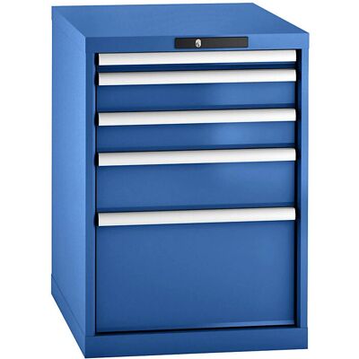 LISTA Armario de Acero - 800x564mm, 5 Cajones, Azul Genciana - Armario LISTA Armario de Acero - 800x564mm, 5 Cajones, Azul Genciana - Armario