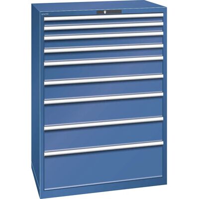 LISTA Stahl-Schubladenschrank - 9 Schubladen - 1450x1023mm - Blau LISTA Stahl-Schubladenschrank - 9 Schubladen - 1450x1023mm - Blau
