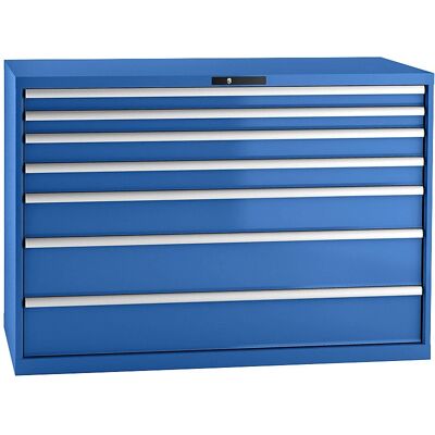 LISTA Stahl-Schubladenschrank - 7 Schubladen, Hellblau - Aktenschrank LISTA Stahl-Schubladenschrank - 7 Schubladen, Hellblau - Aktenschrank