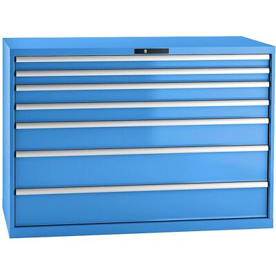 LISTA Gabinete de acero con 7 cajones - Azul luminoso - Archivo LISTA Gabinete de acero con 7 cajones - Azul luminoso - Archivo
