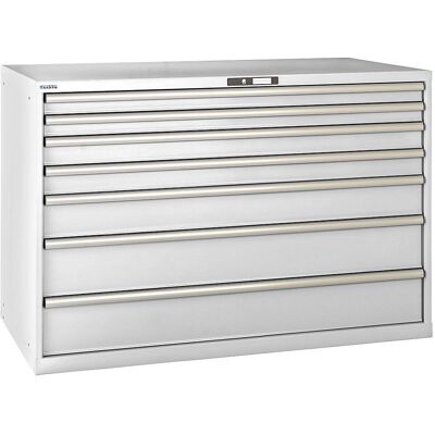 LISTA Stahl-Schubladenschrank - 1000 x 1431 mm - Hellgrau - Aufbewahrungsschrank LISTA Stahl-Schubladenschrank - 1000 x 1431 mm - Hellgrau - Aufbewahrungsschrank